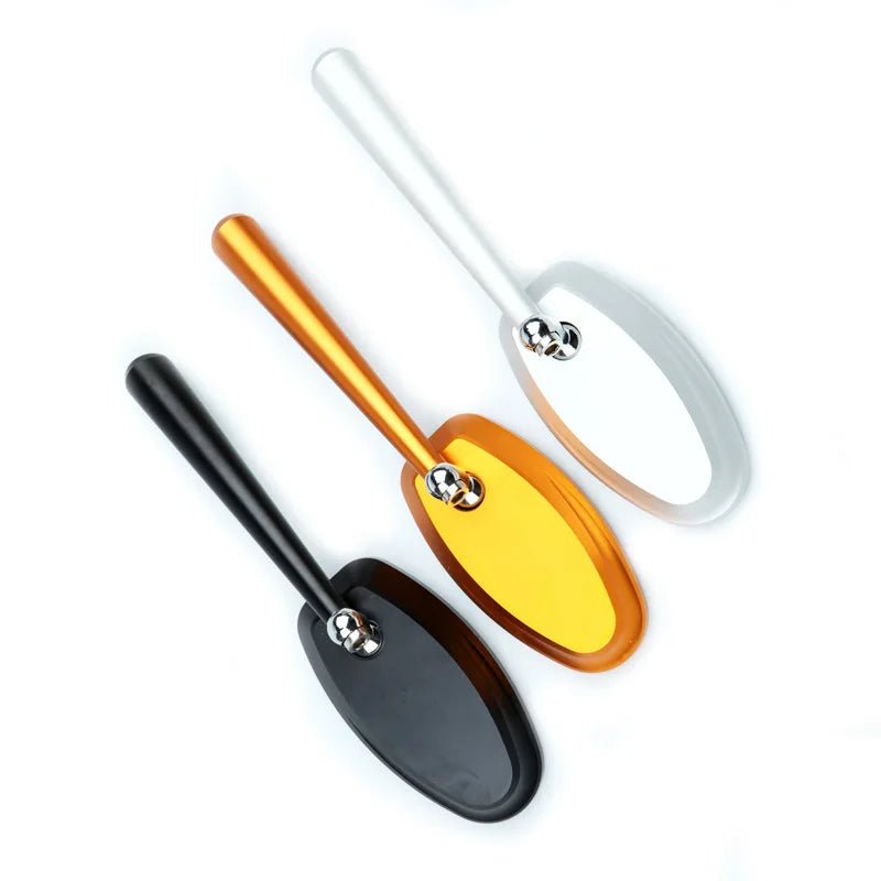 22mm Universal Motorcycle Rearview Side Mirrors New Alloy/Aluminium Handle Bar End Rear View Mirrors Packed in BoxJSLMotors