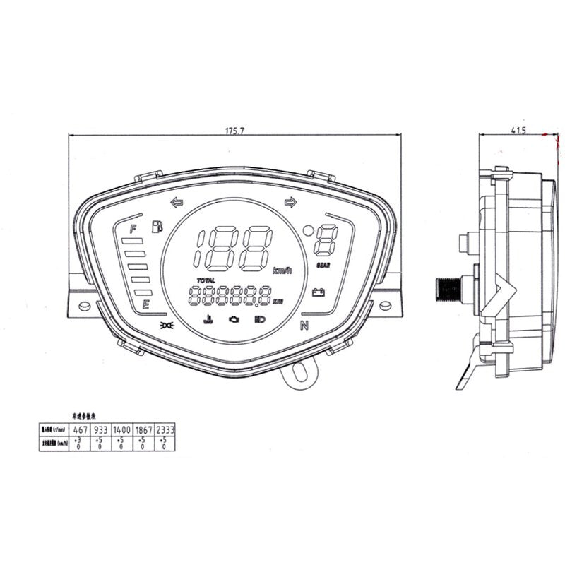 Crypton LC135 YAMAHA V1 Motorcycle Digital speedometerJSLMotors