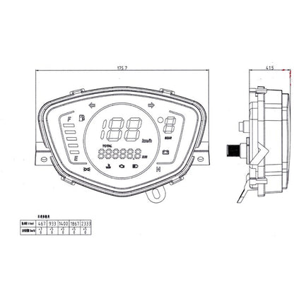 Crypton LC135 YAMAHA V1 Motorcycle Digital speedometerJSLMotors