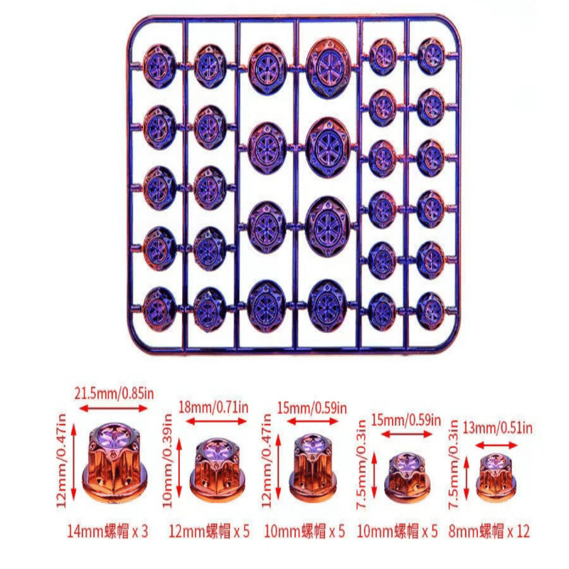 Modified color screw cover engine hexagonal screw sleeveJSLMotors