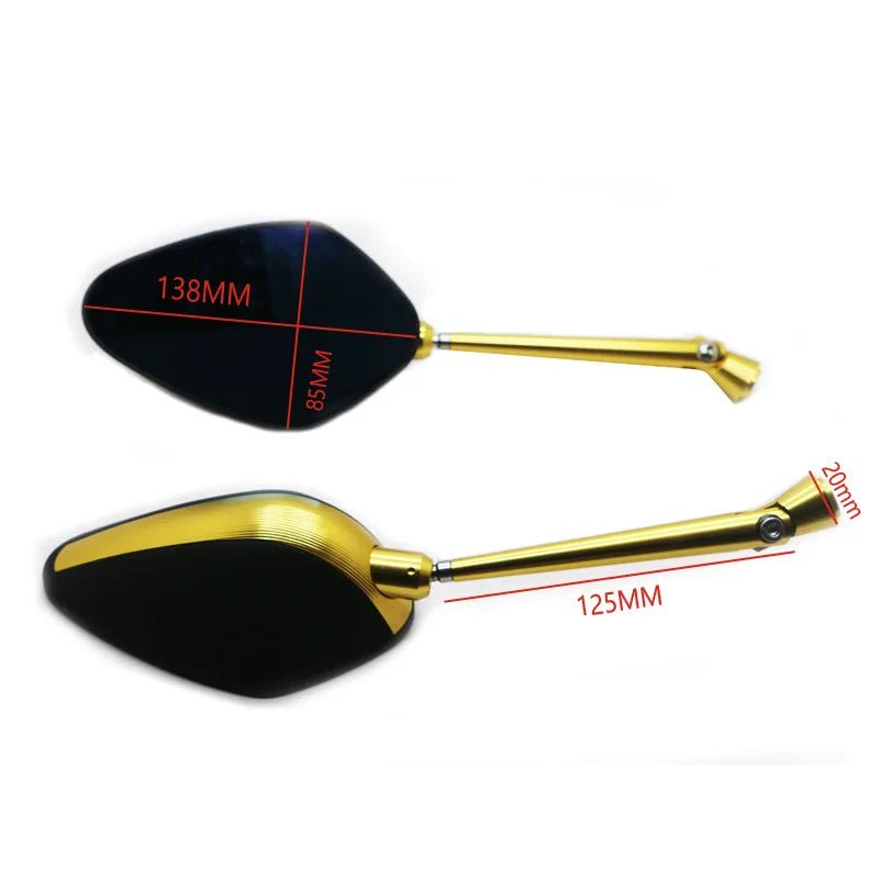 Modified universal motorbike side back mirror aluminium alloy quadrilateral rhombus motorcycle rear view mirrorJSLMotors