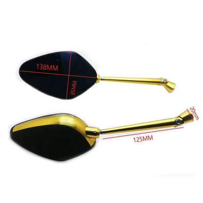 Modified universal motorbike side back mirror aluminium alloy quadrilateral rhombus motorcycle rear view mirrorJSLMotors