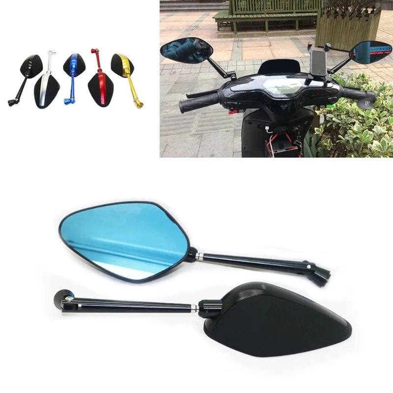 Modified universal motorbike side back mirror aluminium alloy quadrilateral rhombus motorcycle rear view mirrorJSLMotors