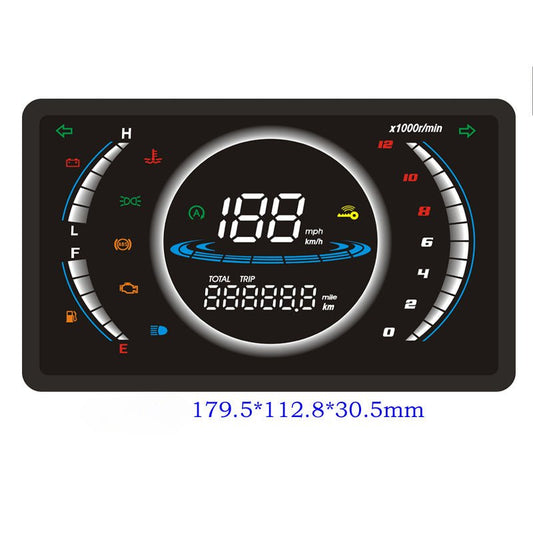 NMAX motorcycle modified electronic code meter flat plate type with water temperature led speedmeterJSLMotors