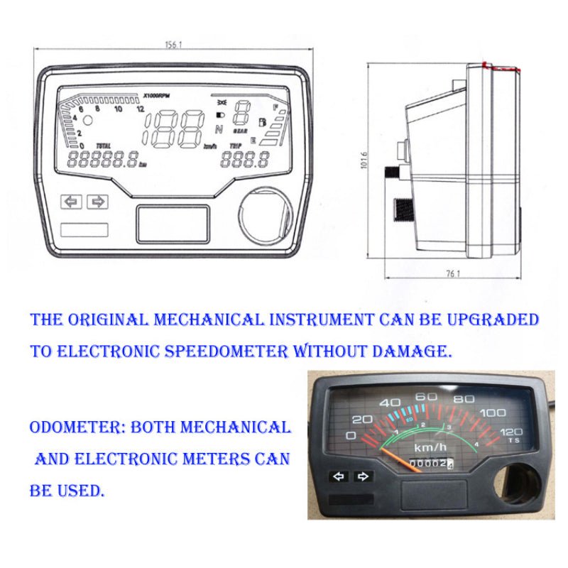 Suitable for Honda Vin100 digital meter LED meter assembly odometer tachometer cd70JSLMotors